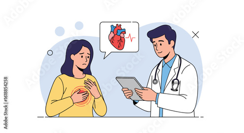 Understanding cardiovascular health discussing heart conditions and treatment options with a medical professional for better well-being
