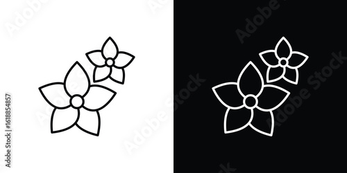 Jasmine icon set,vector and illustration