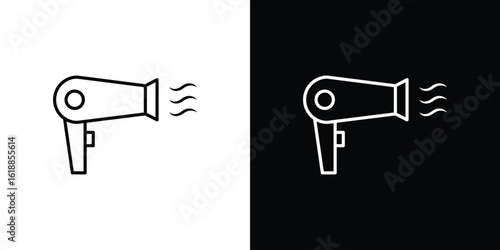 Hair dryer icon set,vector and illustration