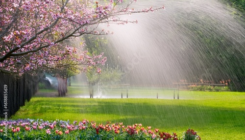 a blossoming scene depicting april showers ushering in may s floral beauty