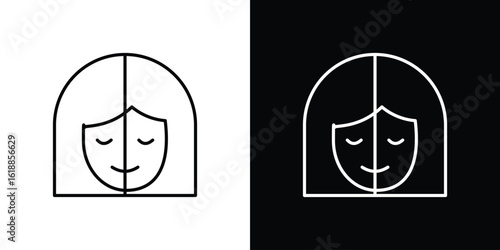 Facelifting procedure icon set,vector and illustration