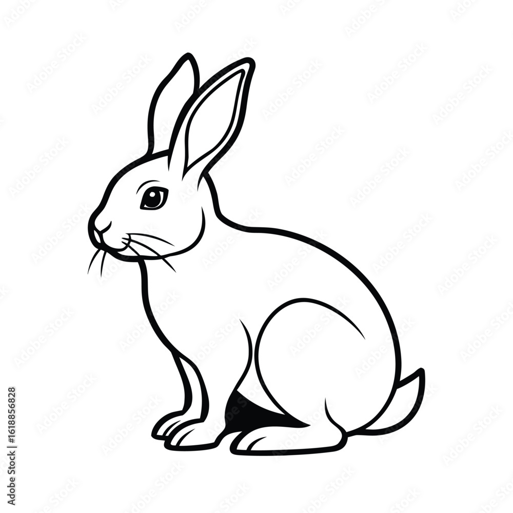 Fototapeta premium vector illustration of a rabbit
