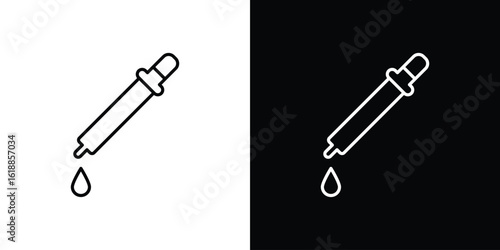Dropper pipette icon set,vector and illustration