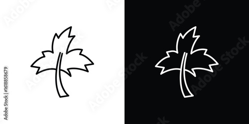 Autumn leaf canadian icon set,vector and illustration