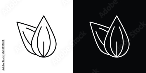 Almond icon set,vector and illustration