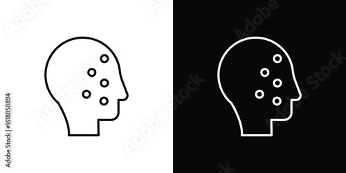 Acne icon set,vector and illustration