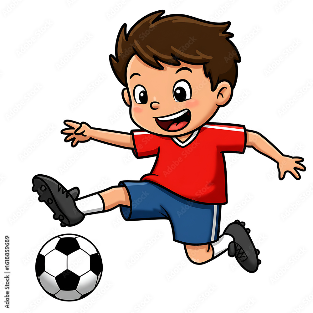 Illustration Child Soccer Player With Transparent Background Illustration Child Soccer Player With Transparent Background