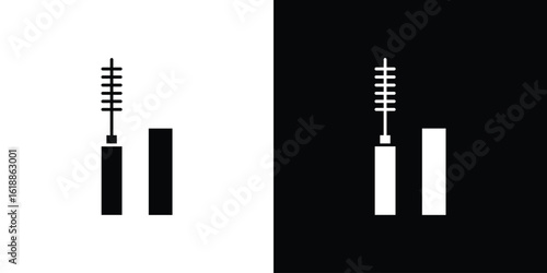 Mascara icon silhouette set. vector pictograms for ui