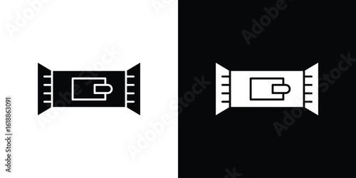 Makeup remover wipes icon silhouette set. vector pictograms for ui