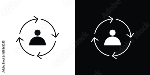 Life cycle icon silhouette set. vector pictograms for ui