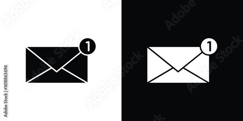 Inbox icon silhouette set. vector pictograms for ui