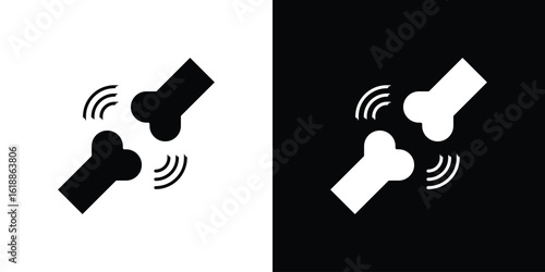 Herniated disc icon silhouette set. vector pictograms for ui