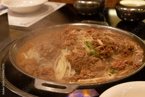 Canvas Print Bulgogi Cooking in Seoul