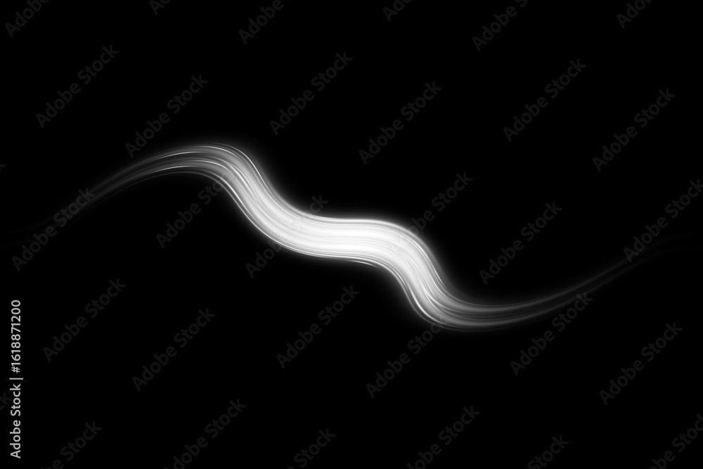 Obraz premium abstract smoke curve lens flare on black background