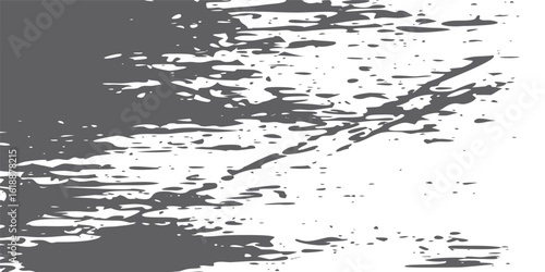 Monochrome Ink Brush Stroke with Gritty Grain and Textural Noise for Urban Poster Art and Creative Layout Design