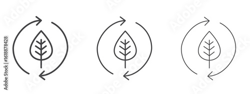 Sustainable icon - editable stroke vector illustration