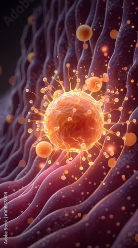 Cytokine Particle Burst, microbiome-based drug immune microbiome-based drug T‑cell activation microbiome-based drug cytokine release animation