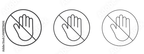 Stop signs - editable stroke vector illustration