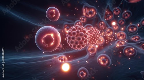 Membrane Fusion Realism, microbiome-based drug nanoparticle microbiome-based drug encapsulation microbiome-based drug lipid delivery animation