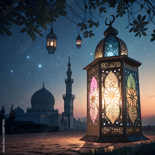 magic lantern projecting islamic patterns into th