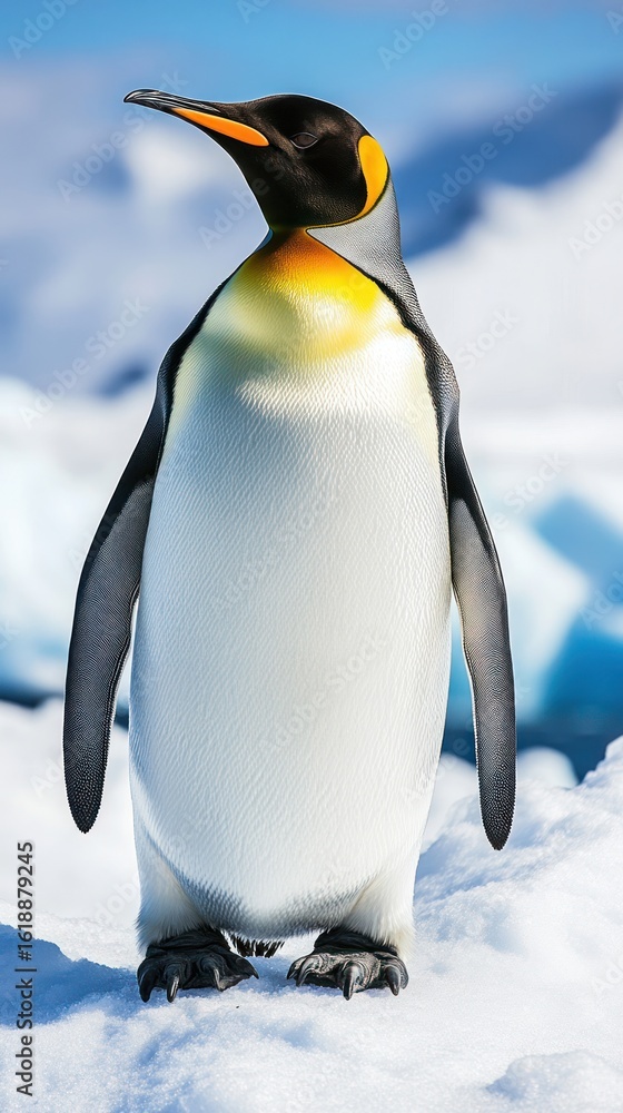Fototapeta premium King penguin on ice