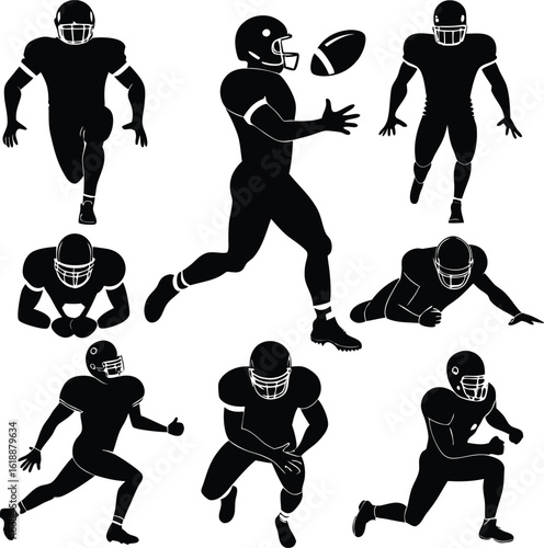 Sports man silhouette bundle set bundle vector design with white Background