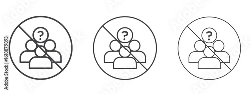 Please do not ask signs - editable stroke vector illustration