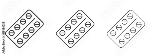 Oral contraception icon - editable stroke vector illustration
