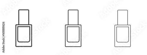 Nail polish icon - editable stroke vector illustration