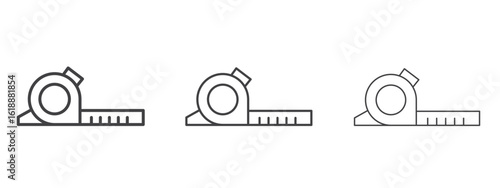 Measuring tape icon - editable stroke vector illustration