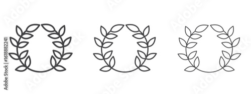Laurel wreath icon - editable stroke vector illustration