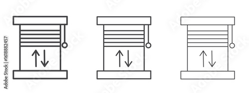 Jalousie icon - editable stroke vector illustration