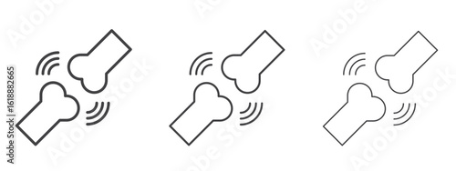 Herniated disc icon - editable stroke vector illustration