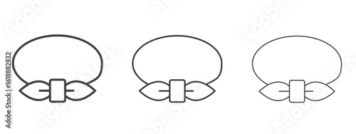 Hair tie icon - editable stroke vector illustration