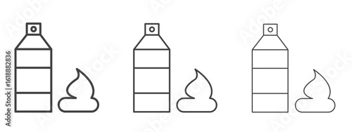 Hair mousse icon - editable stroke vector illustration