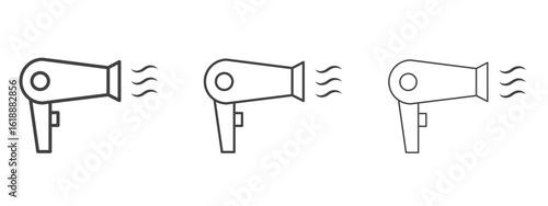 Hair dryer icon - editable stroke vector illustration