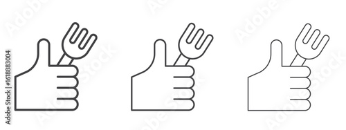 Good food icon - editable stroke vector illustration