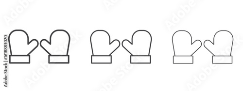 Gloves icon - editable stroke vector illustration