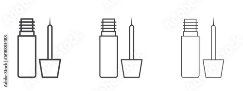 Eyeliner icon - editable stroke vector illustration