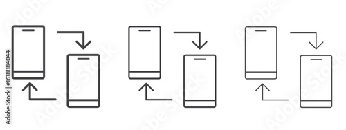 Data transfer icon - editable stroke vector illustration