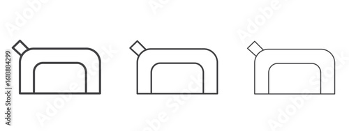 Cosmetic bag icon - editable stroke vector illustration