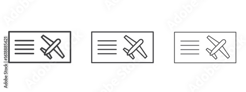 Air tickets icon - editable stroke vector illustration