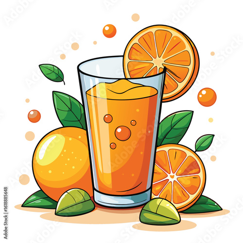 Drink vector fresh juice illustration liquid fruit healthy orange beverage food isolated