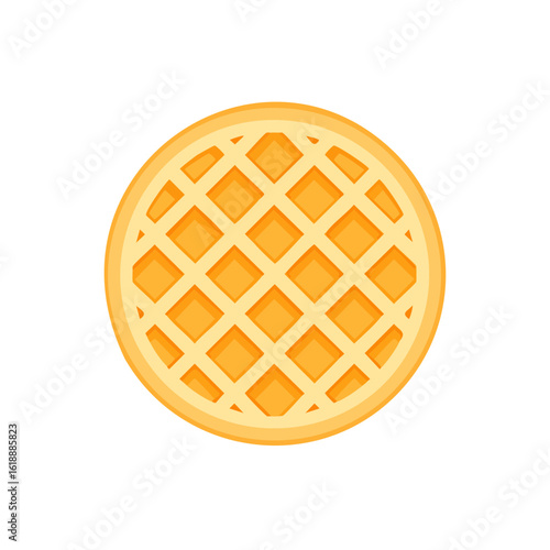 A perfectly cooked waffle, showcasing its grid pattern and golden color