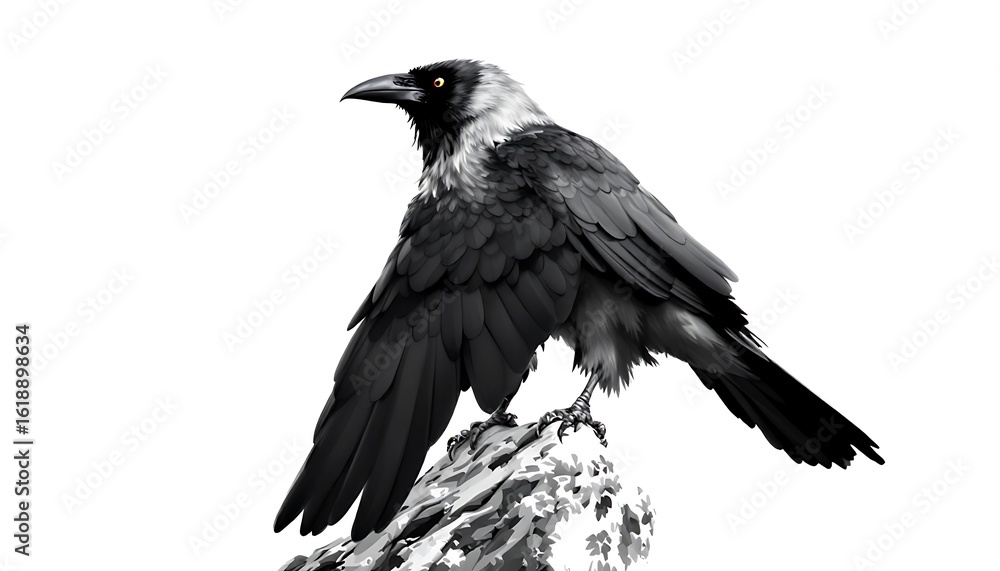 Fototapeta premium crow on the ground