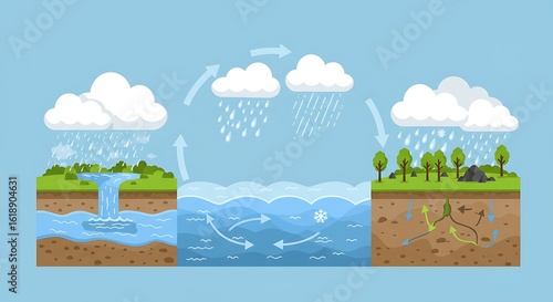 Visualizing the Earth's Water Cycle A Comprehensive Educational Diagram