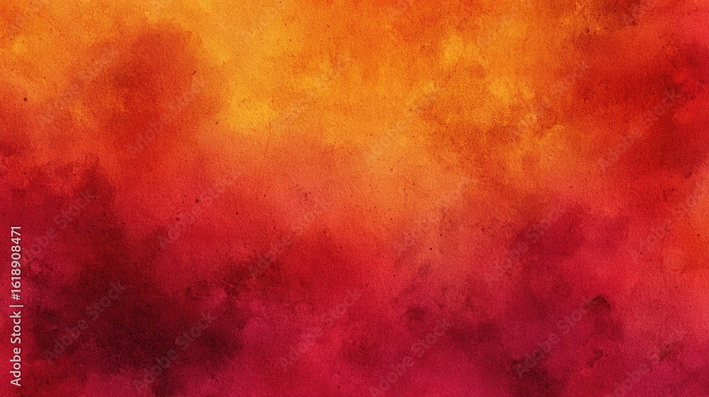 Obraz premium fiery red orange watercolor texture
