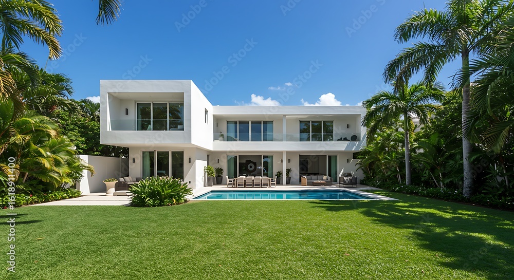 Obraz premium luxury home with swimming pool