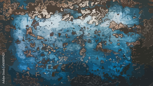 Painted metal surface corrosion