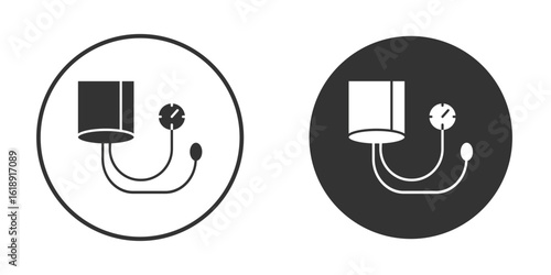Sphygmomanometer icon, flat vector simple element illustration from editable concept